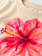 Skin hibiscus Printed Oversized T-shirt
