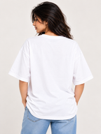 White cloud Printed Oversized T-shirt