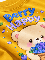 Mustard yellow teddy Printed Oversized T-shirt