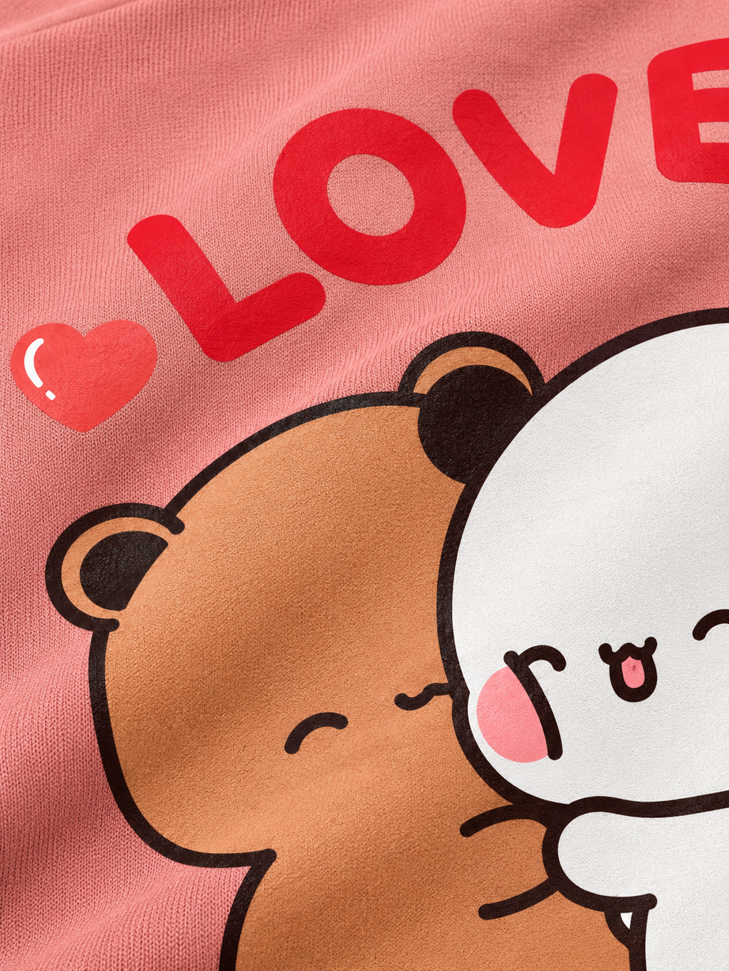 Pink teddy Printed Oversized T-shirt
