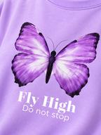 Lilac Buttery Printed oversized T-shirt
