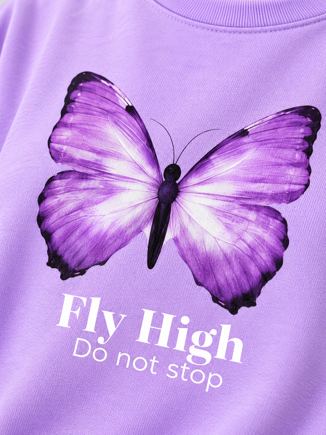 Lilac Buttery Printed oversized T-shirt