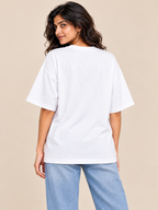 White love yourself Printed oversized T-shirt