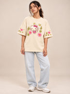 Kitty Skin Printed Oversized T-shirt