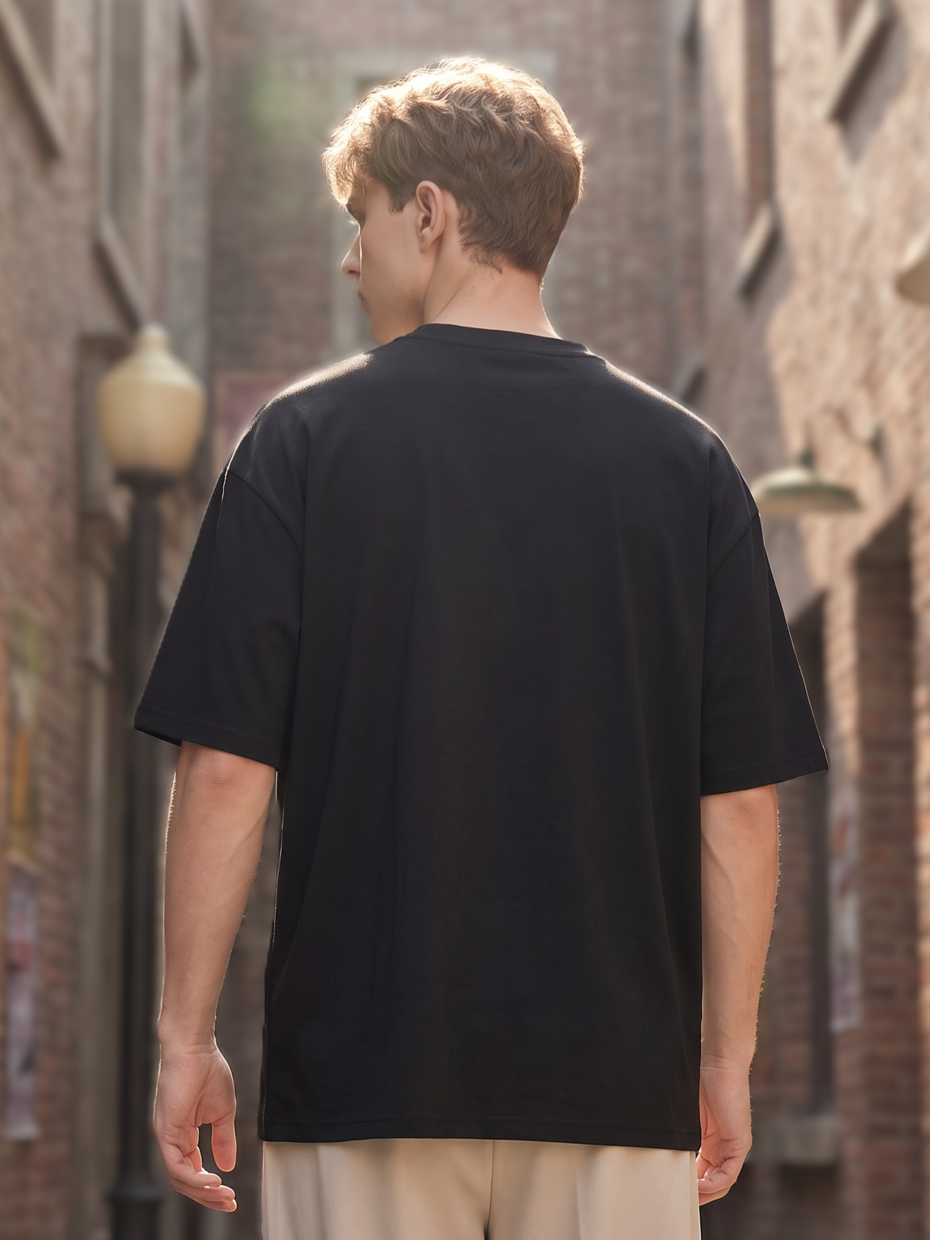 Black Vintage Printed Oversized