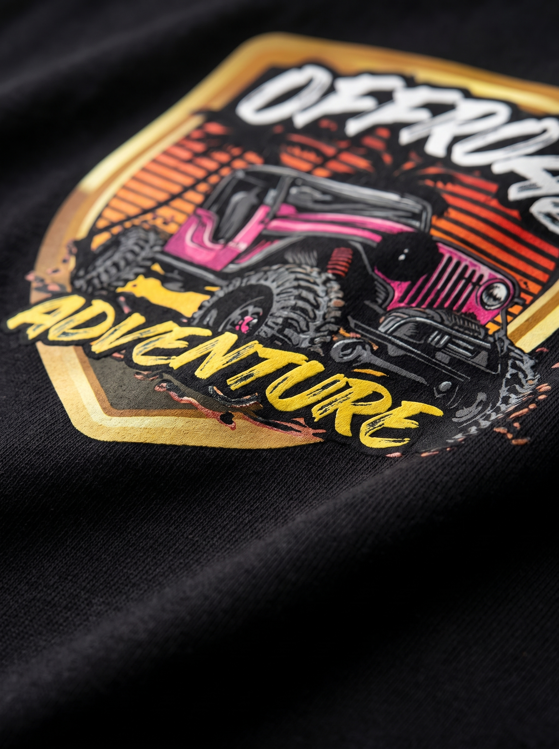 Black Vintage Printed Oversized