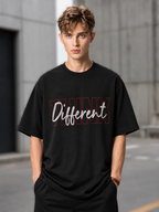 Black Mini Printed Oversized T-shirt
