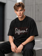 Black Mini Printed Oversized T-shirt