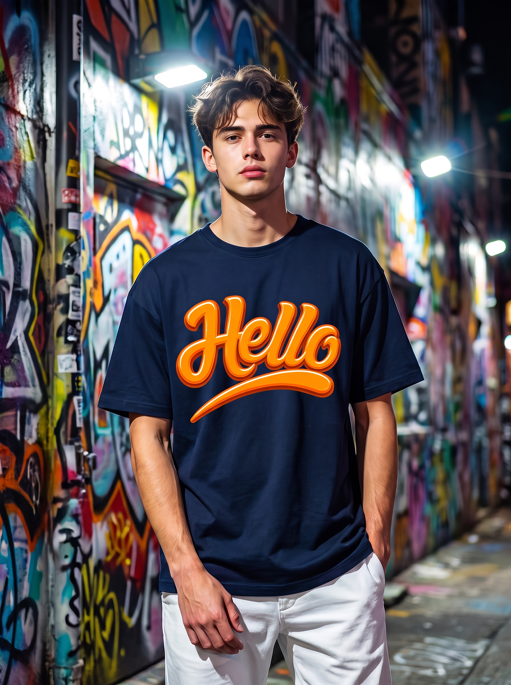 Diesel Blue Streetwear Printed Oversized