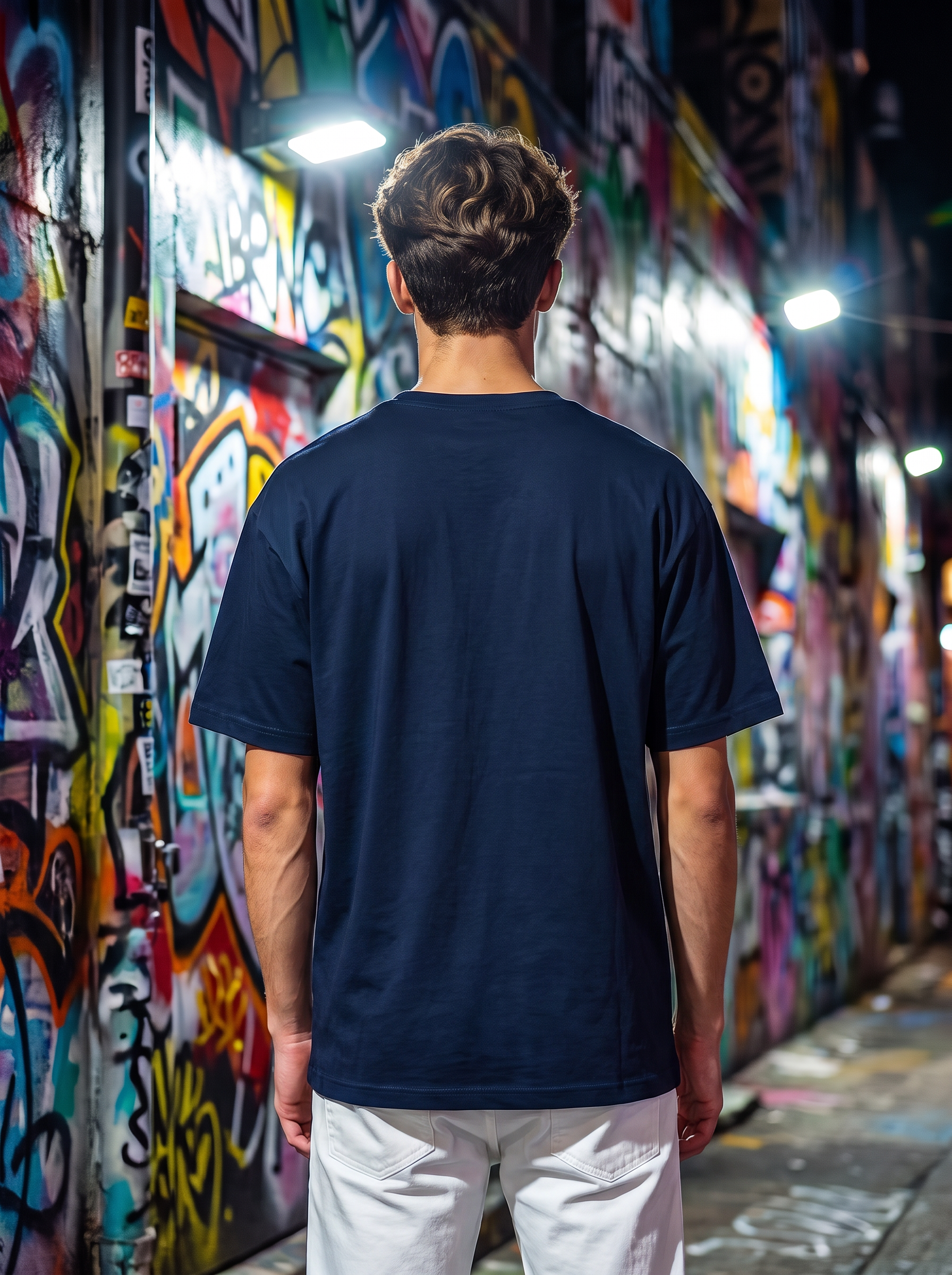 Diesel Blue Streetwear Printed Oversized