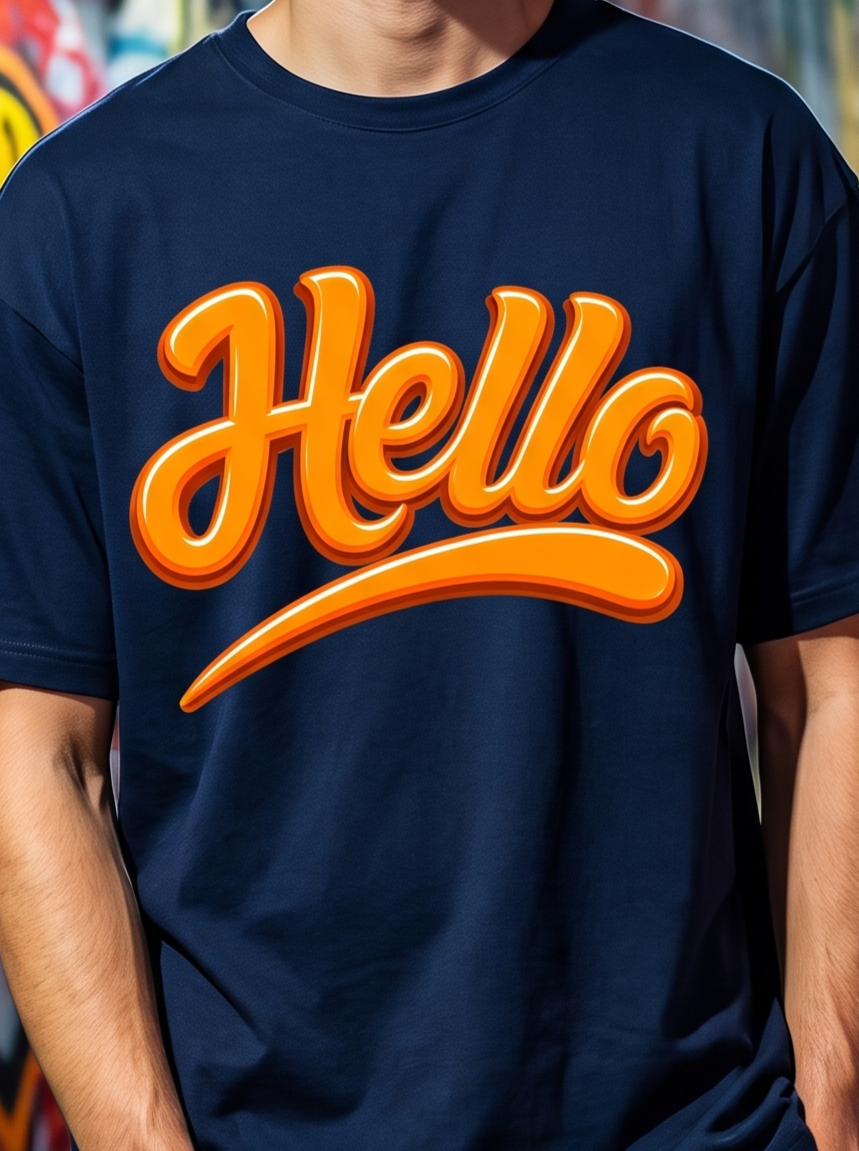 Diesel Blue Streetwear Printed Oversized