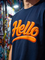 Diesel Blue Streetwear Printed Oversized