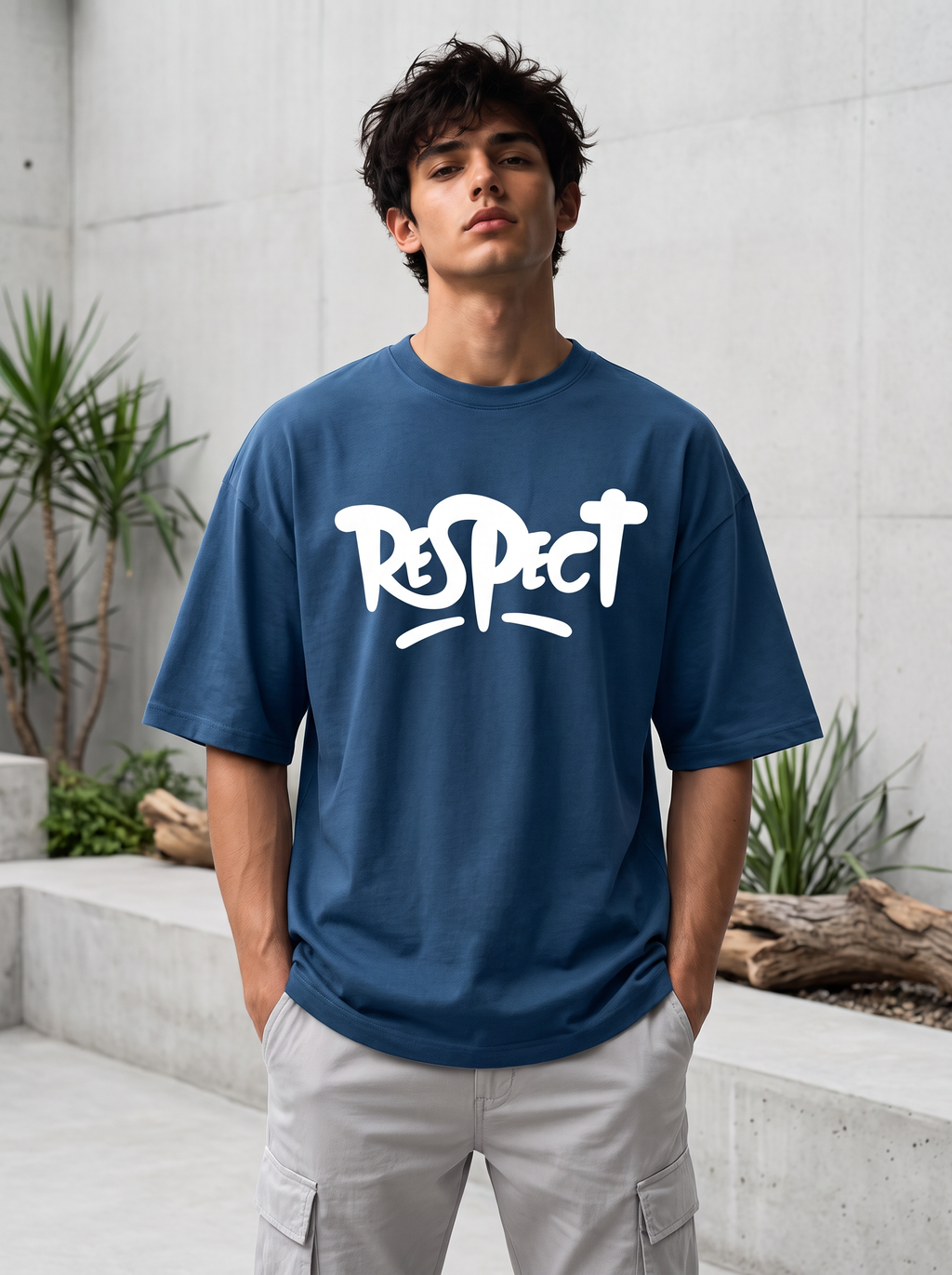 Diesel Blue Mini Printed Oversized T-shirt