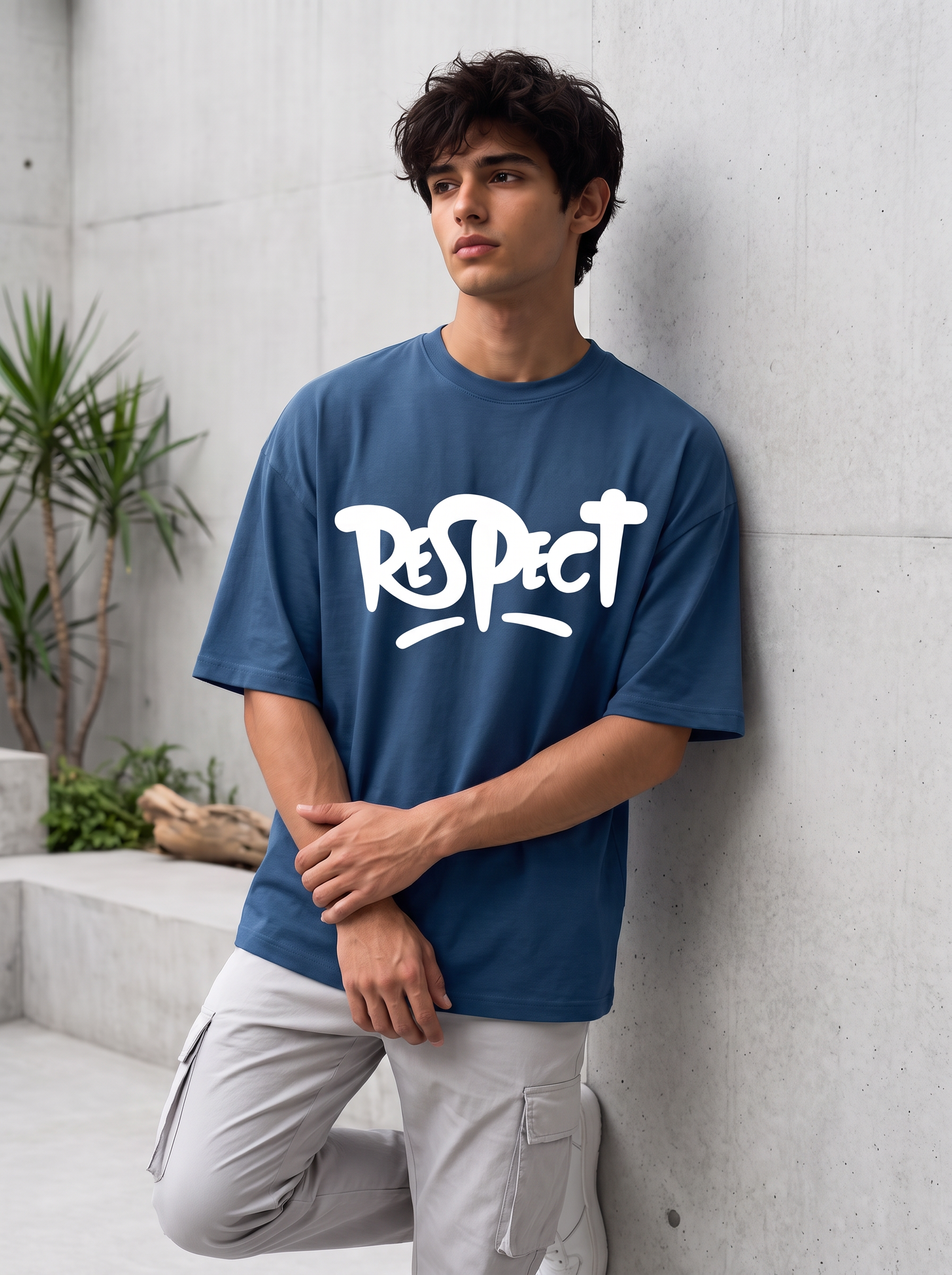 Diesel Blue Mini Printed Oversized T-shirt