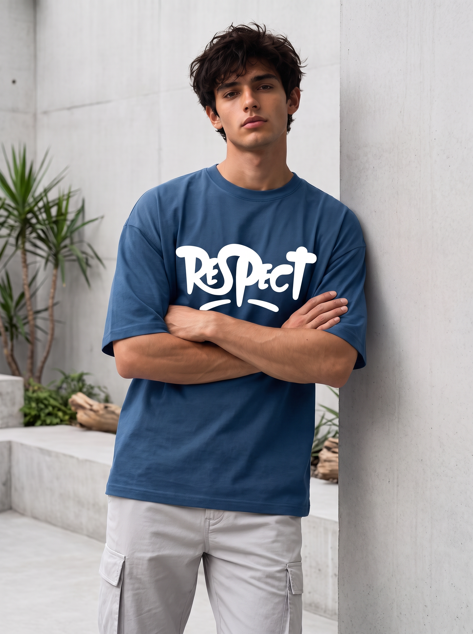 Diesel Blue Mini Printed Oversized T-shirt