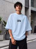White Mini Printed Oversized T-shirt