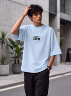 White Mini Printed Oversized T-shirt