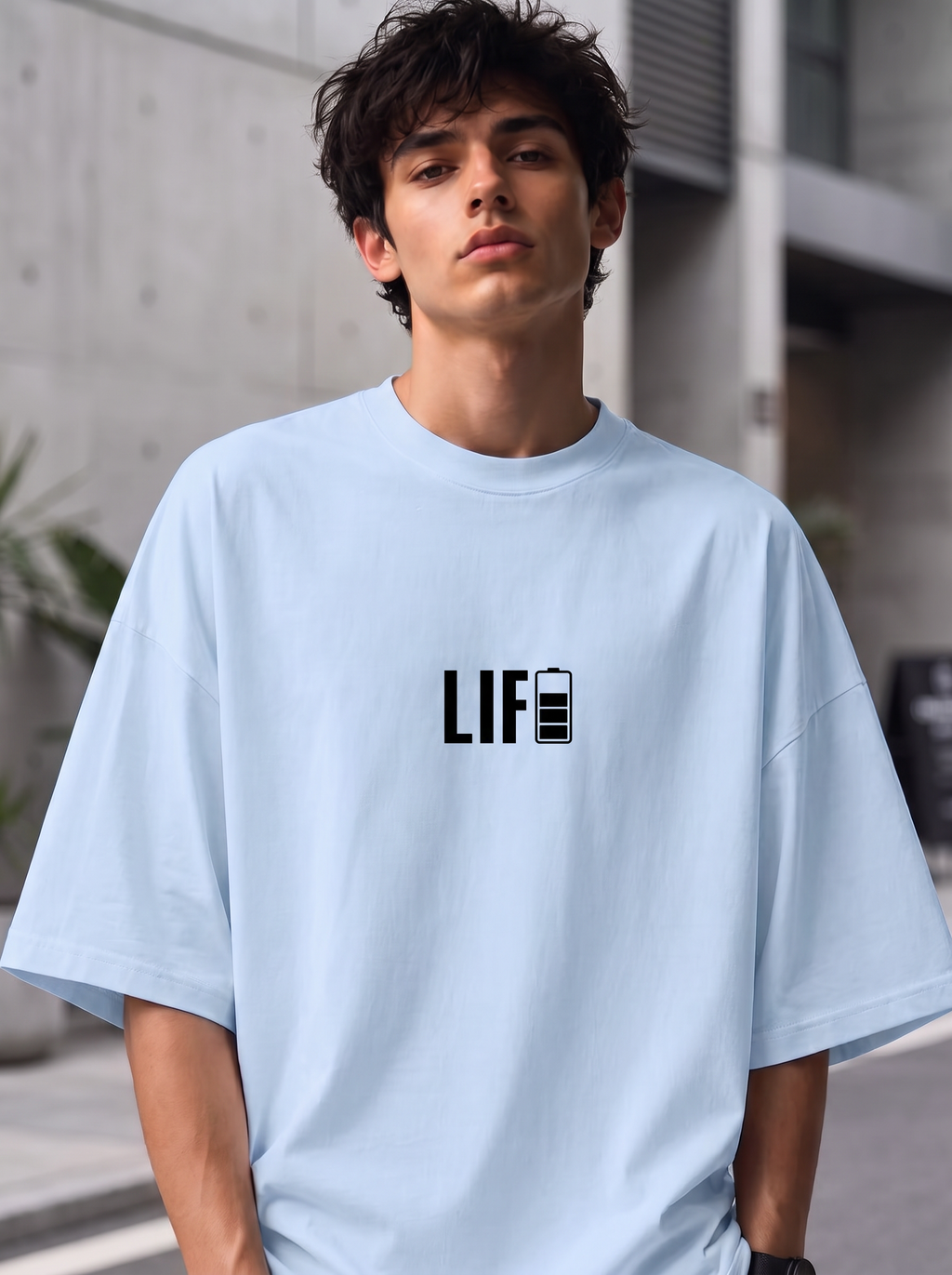 White Mini Printed Oversized T-shirt