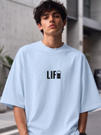 White Mini Printed Oversized T-shirt