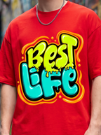 Red Streetwear Printed Oversized T-shirt
