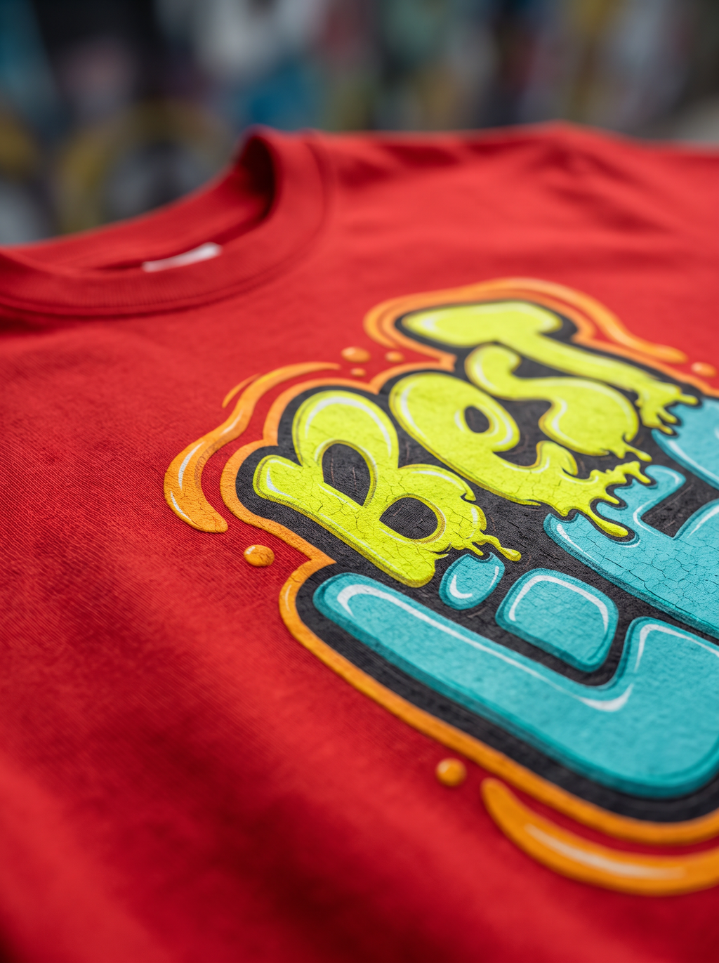 Red Streetwear Printed Oversized T-shirt