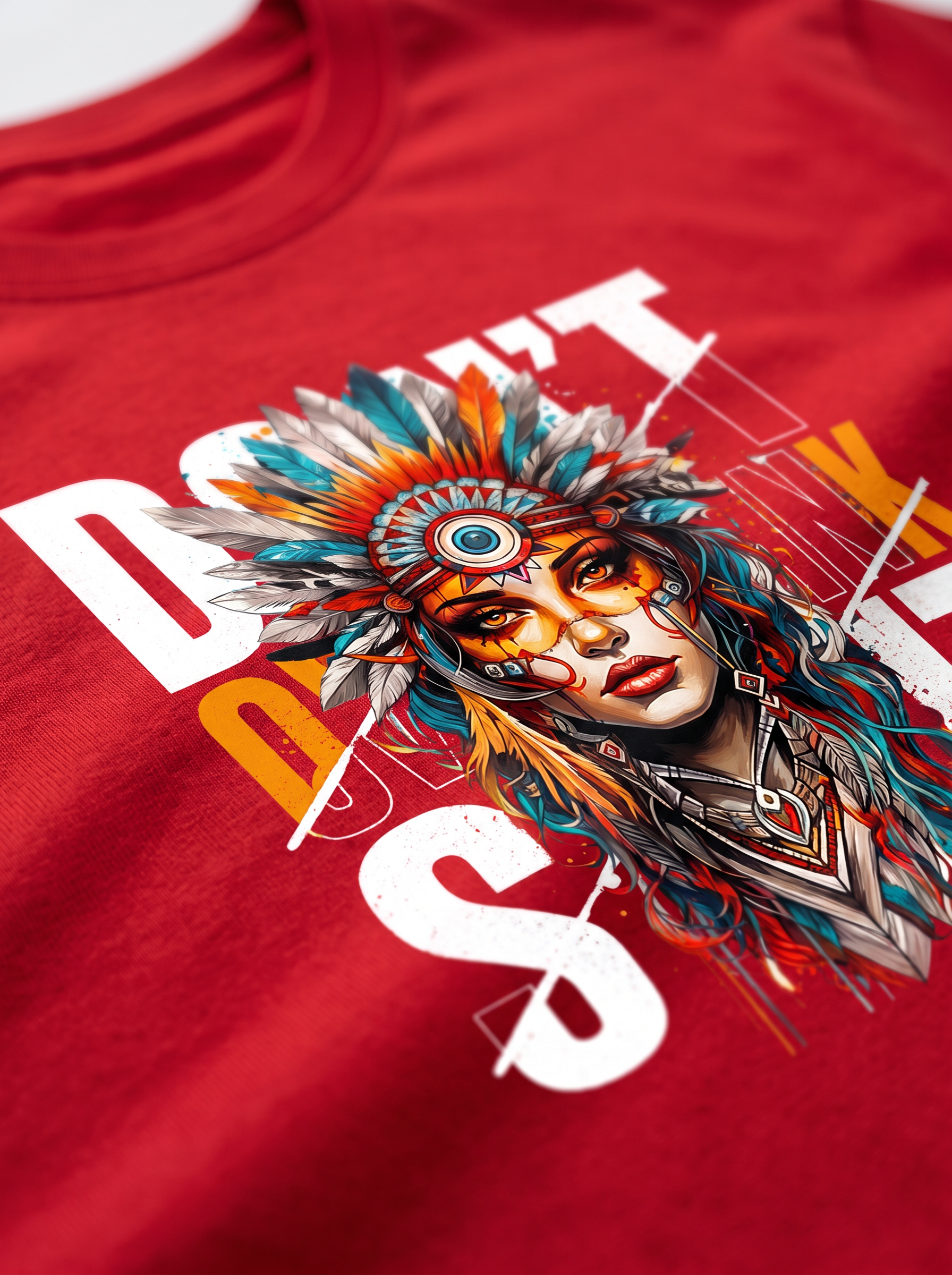 Red Streetwear Printed Oversized T-shirt