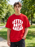 Red Puff Printed Oversized T-shirt