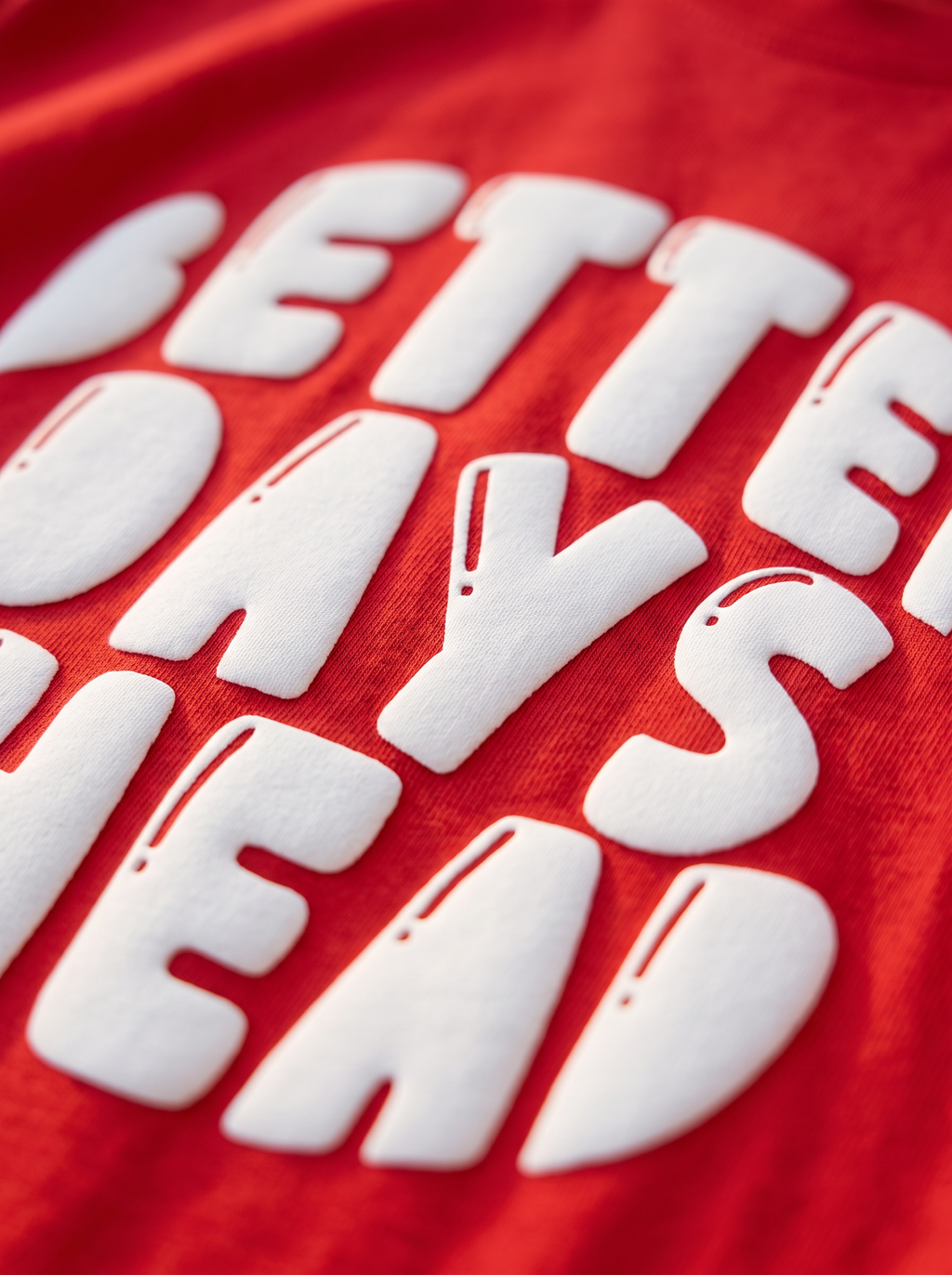 Red Puff Printed Oversized T-shirt