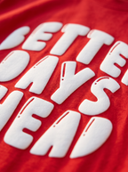 Red Puff Printed Oversized T-shirt