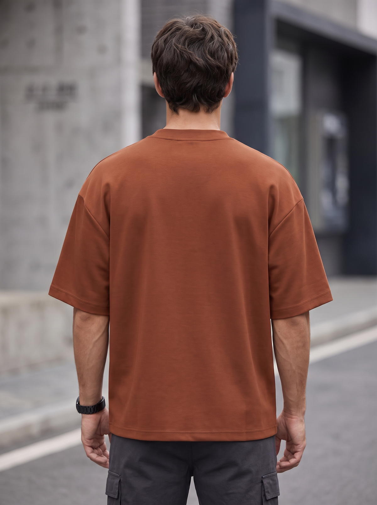 Rust Brown Oversized T-shirt
