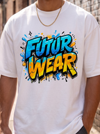 White Streetwear Printed Oversized T-shirt