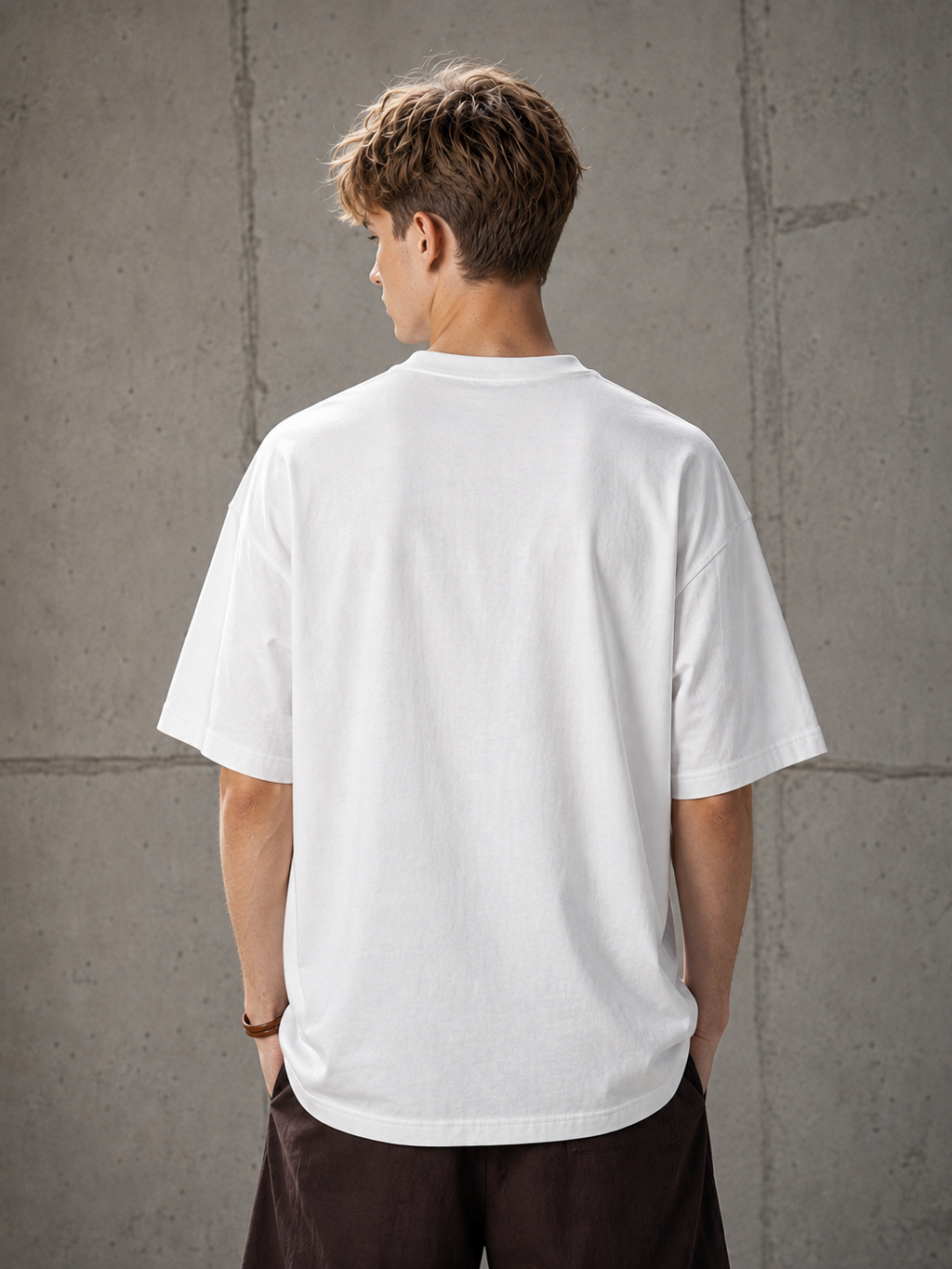 White Streetwear Printed Oversized T-shirt