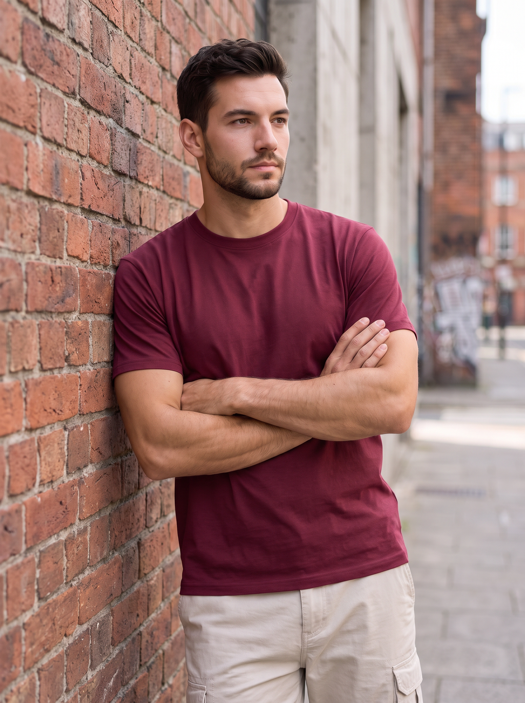 Maroon Regular Fit T-shirt