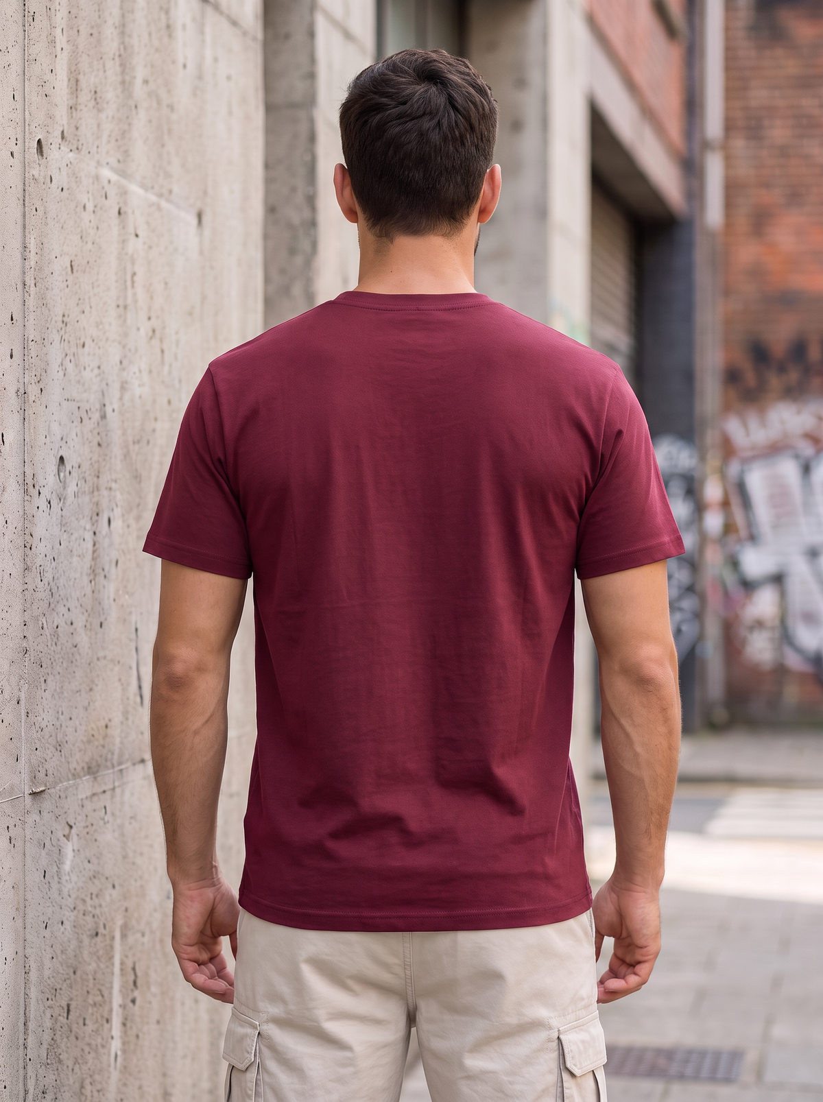 Maroon Regular Fit T-shirt