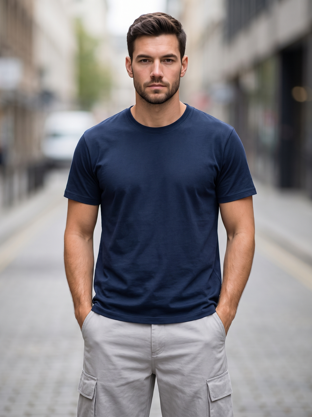 Navy Blue Regular Fit T-shirt