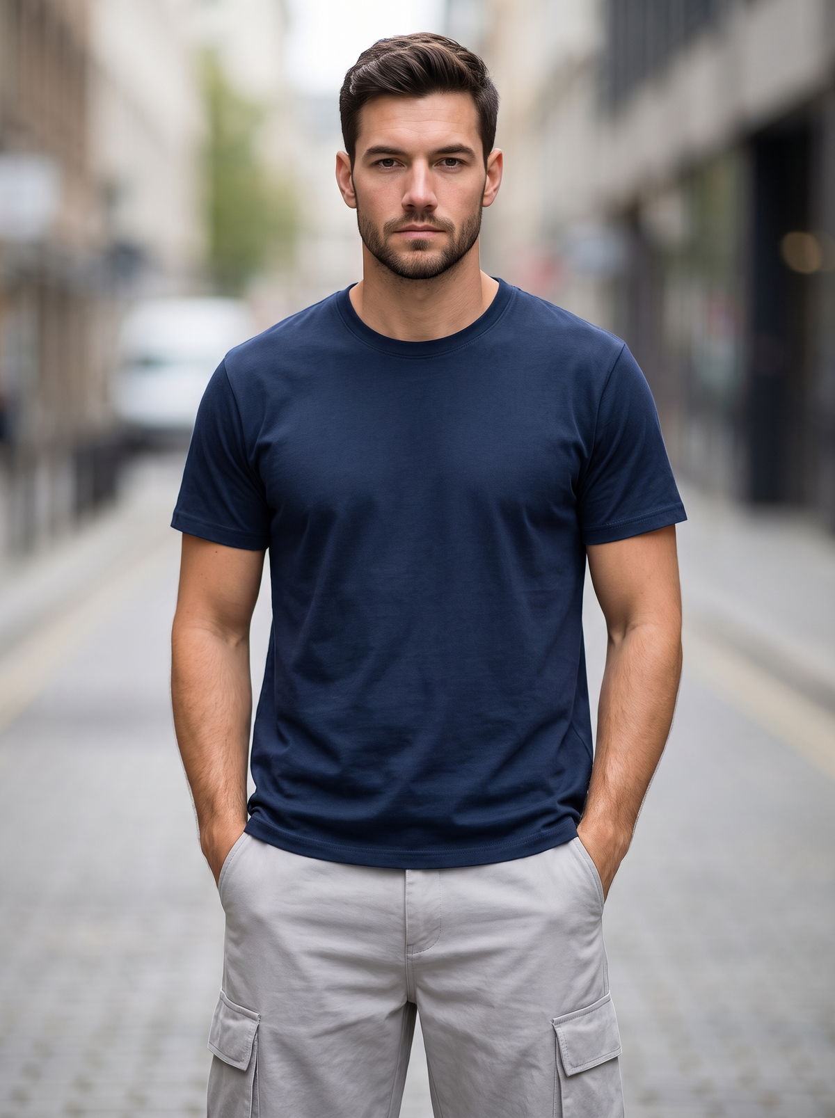 Navy Blue Regular Fit T-shirt