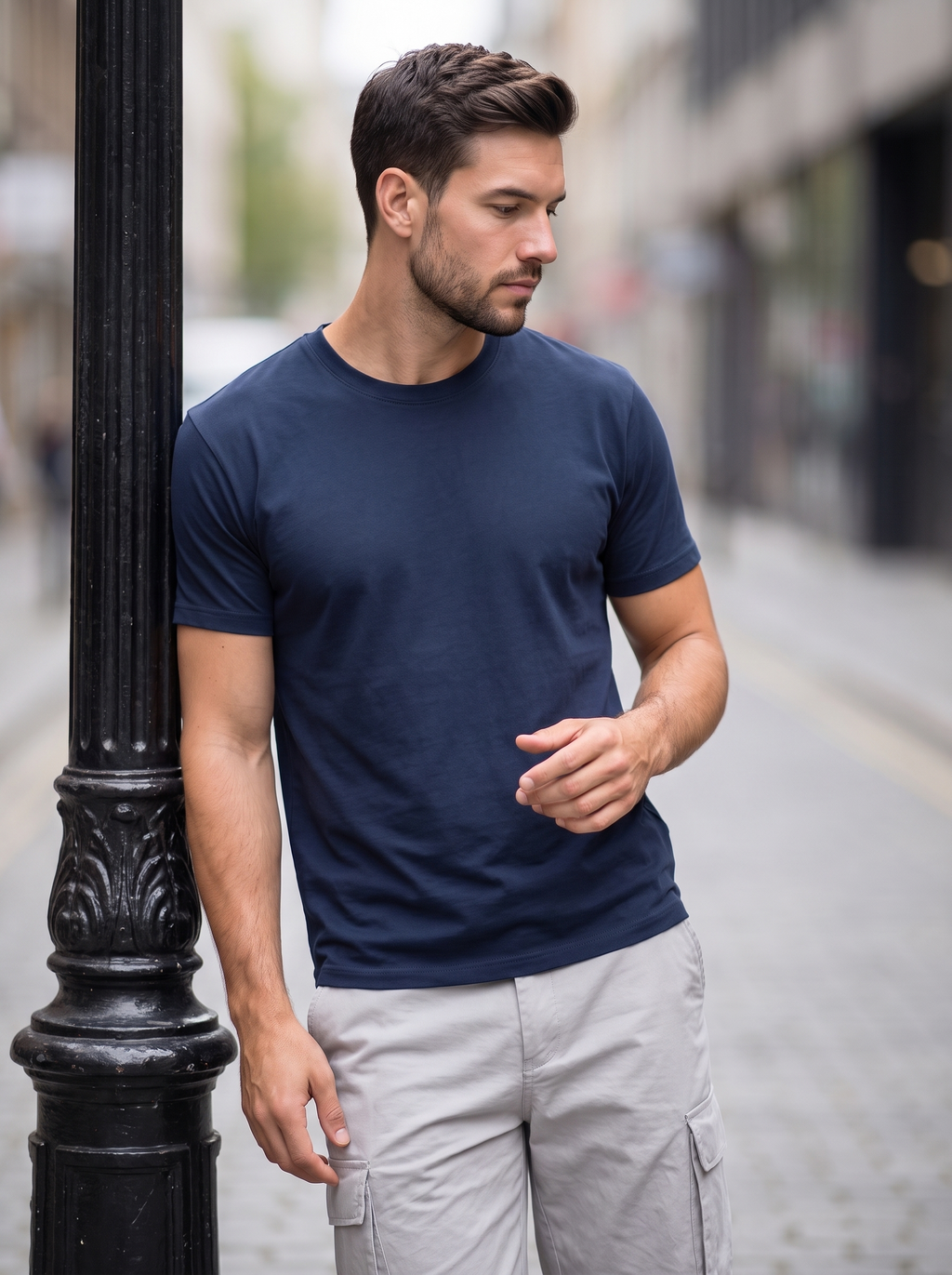 Navy Blue Regular Fit T-shirt