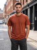 Rust Brown Regular Fit T-shirt