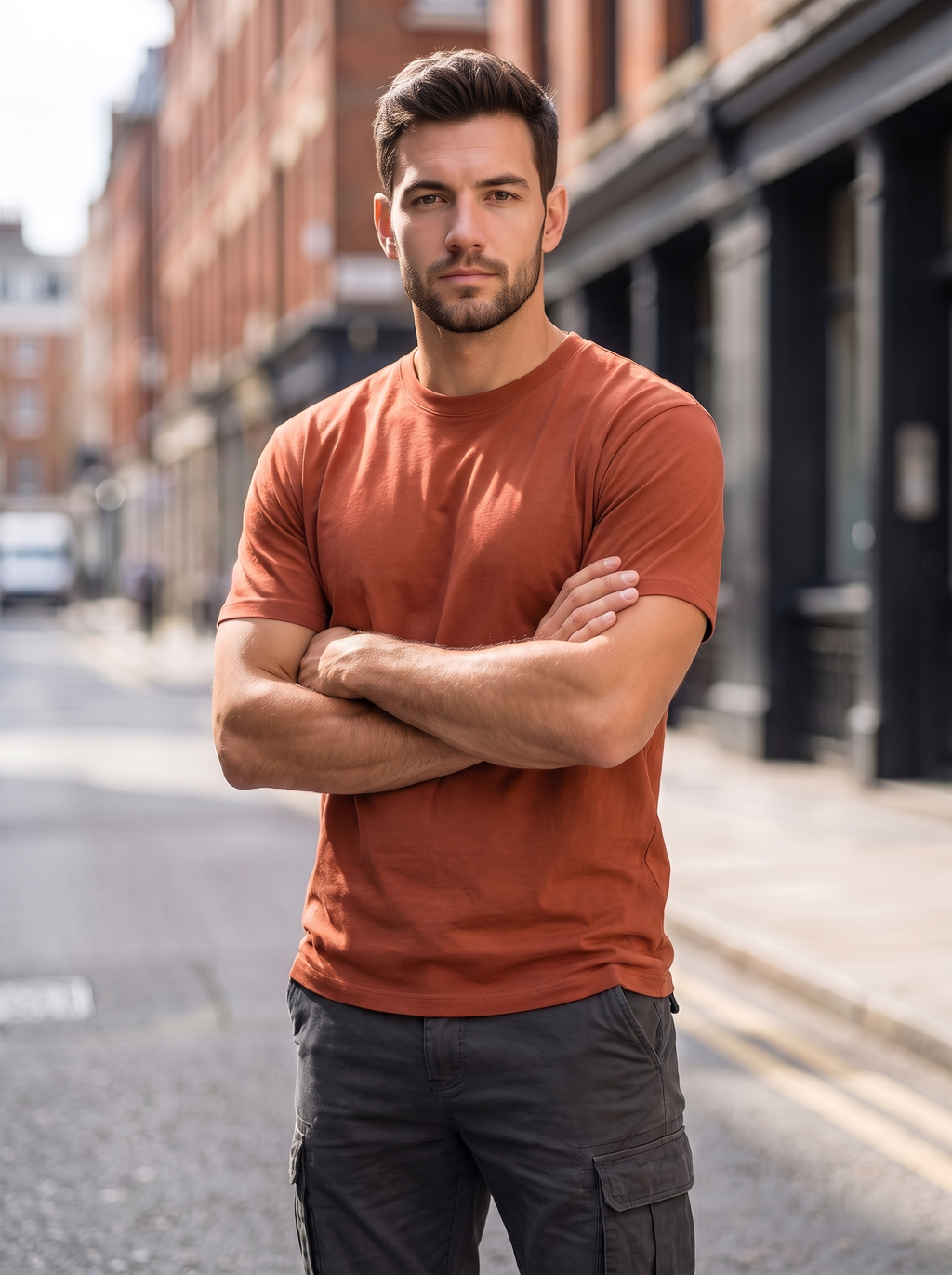 Rust Brown Regular Fit T-shirt