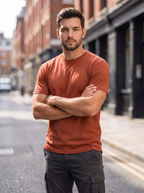 Rust Brown Regular Fit T-shirt