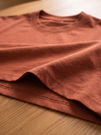 Rust Brown Regular Fit T-shirt