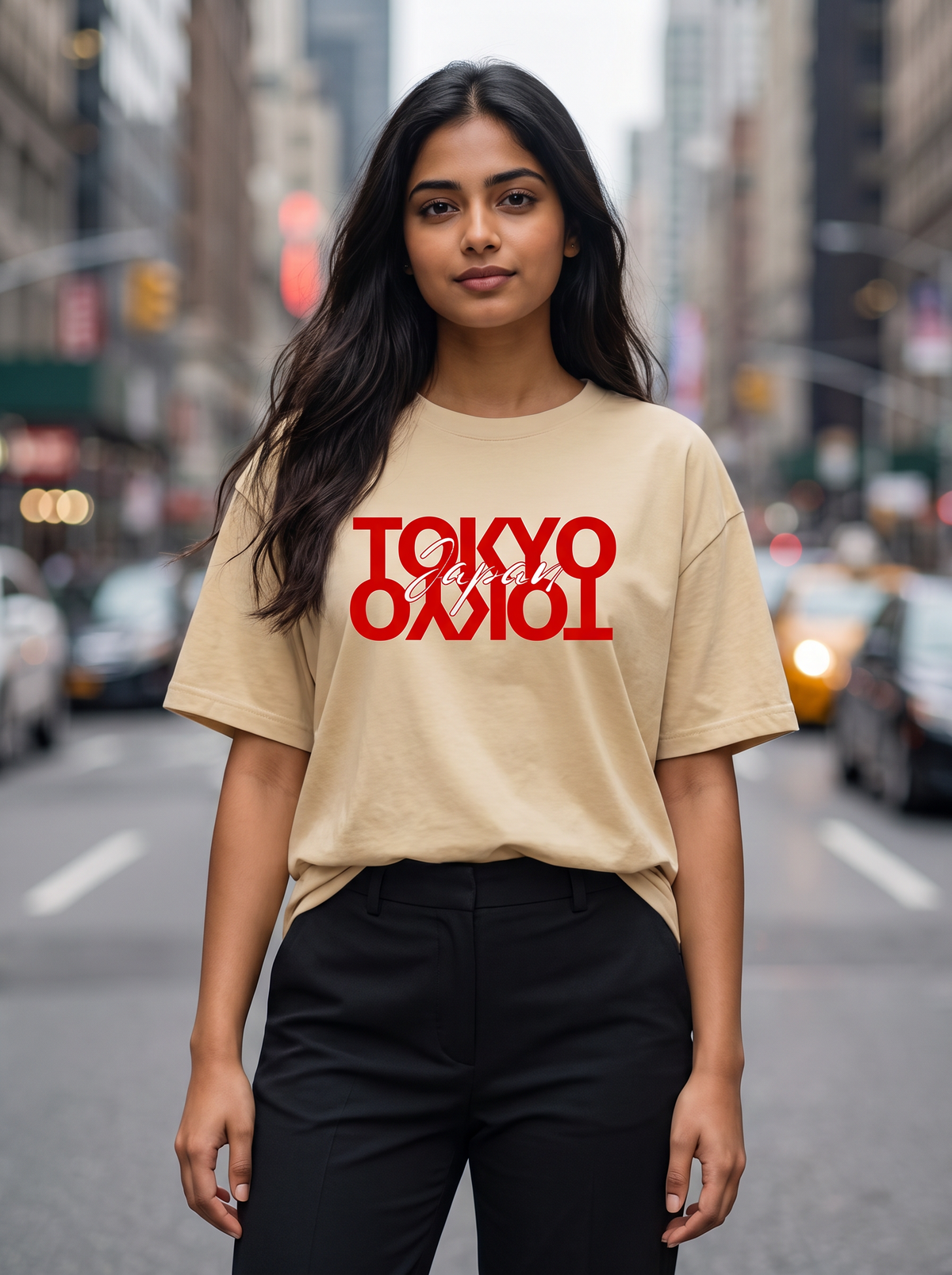 Skin Oversized T-Shirt with Mini Print