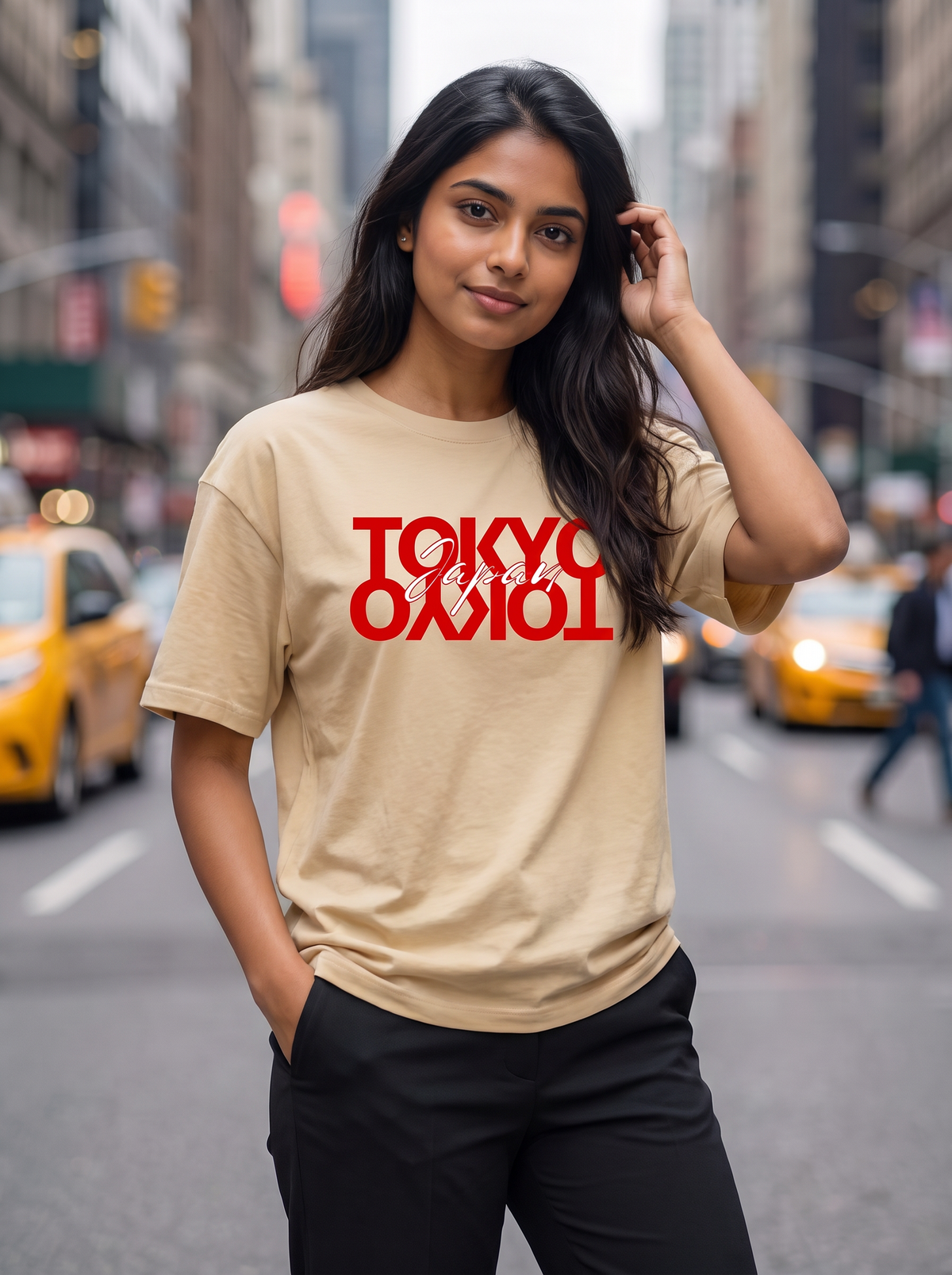 Skin Oversized T-Shirt with Mini Print