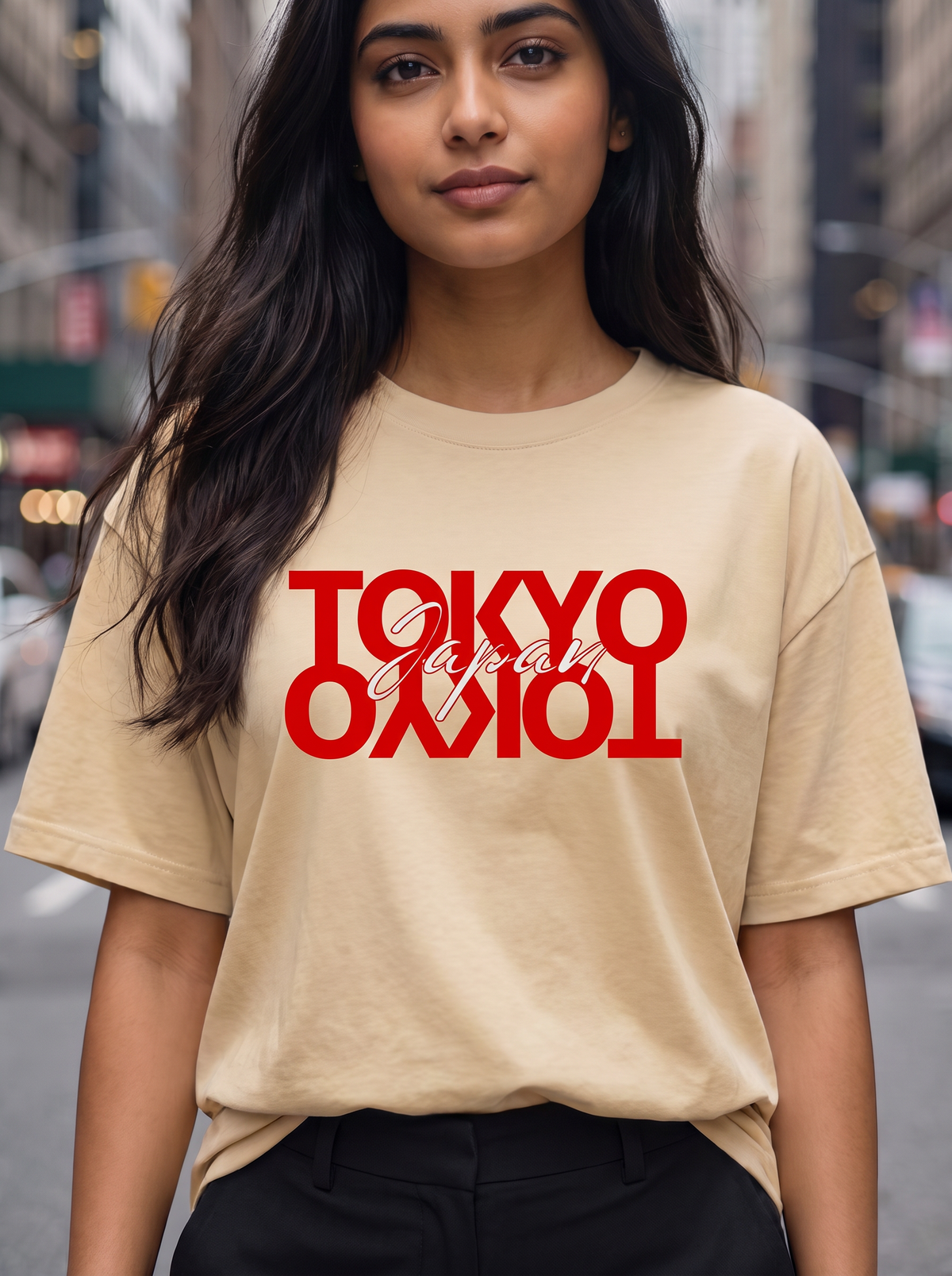 Skin Oversized T-Shirt with Mini Print