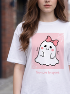 White Oversized T-Shirt with Mini Print