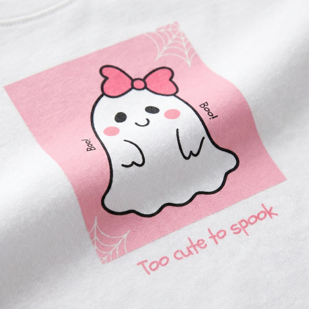 White Oversized T-Shirt with Mini Print