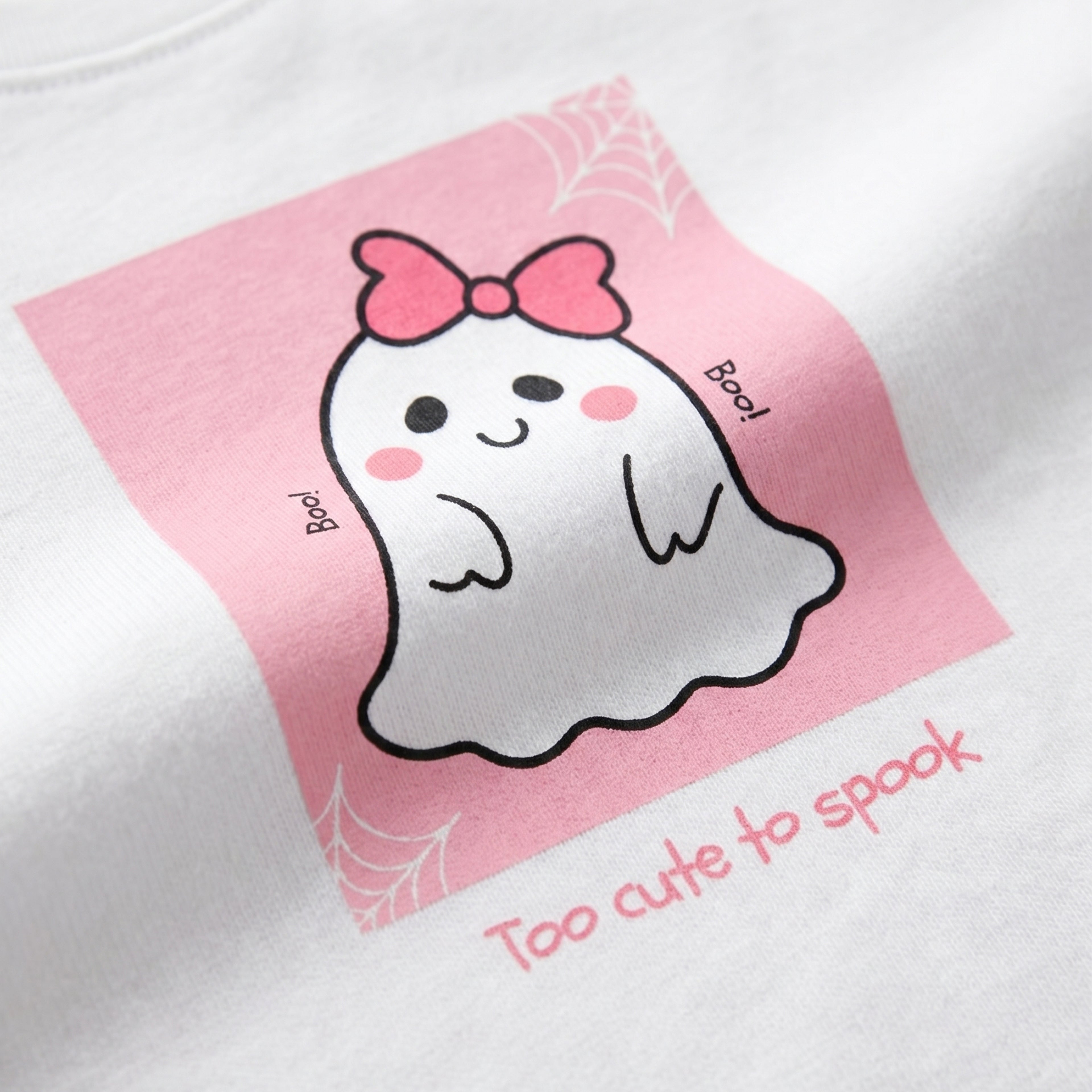 White Oversized T-Shirt with Mini Print