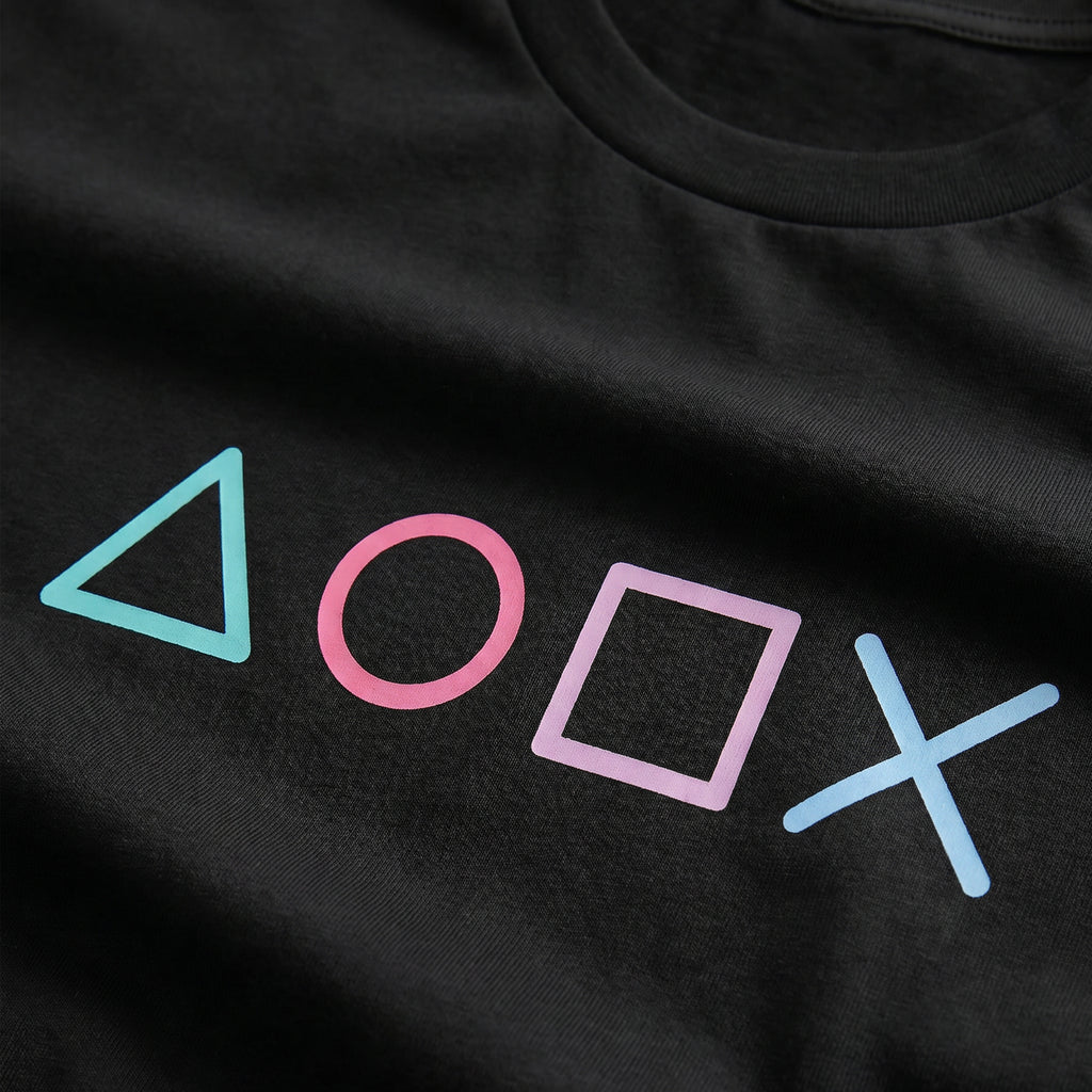 Black Oversized T-Shirt with Mini Print