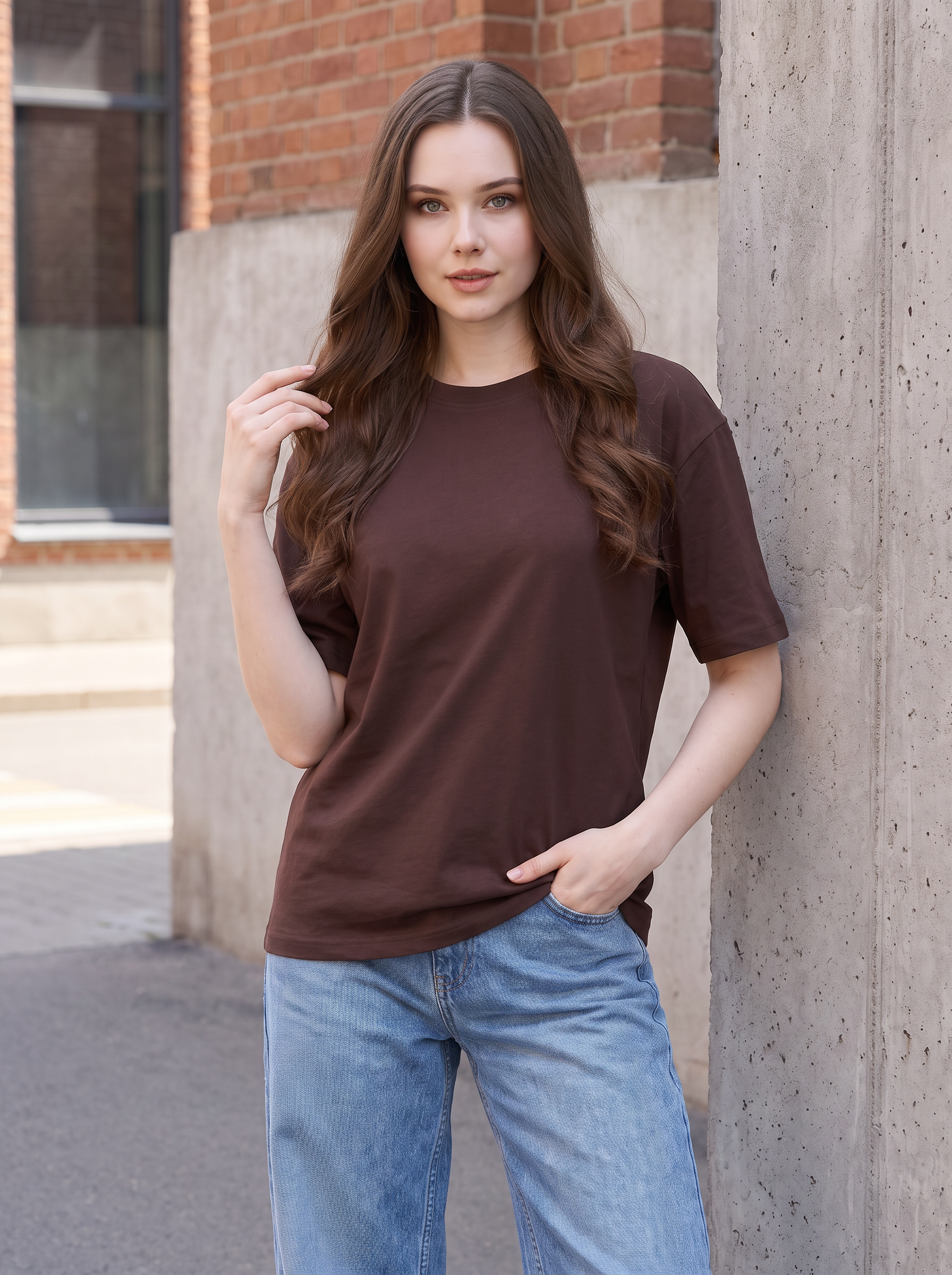 Brown Oversized T-shirt