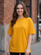 Mustered Yellow Oversized T-shirt